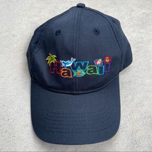 Hawaii embroidered adjustable hat - dolphin, fish, sun